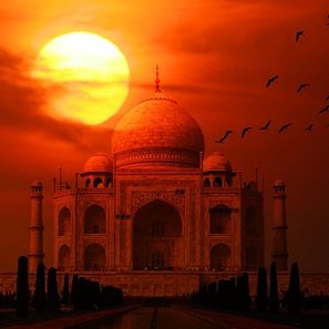 Sunset-at-Agra-Monument